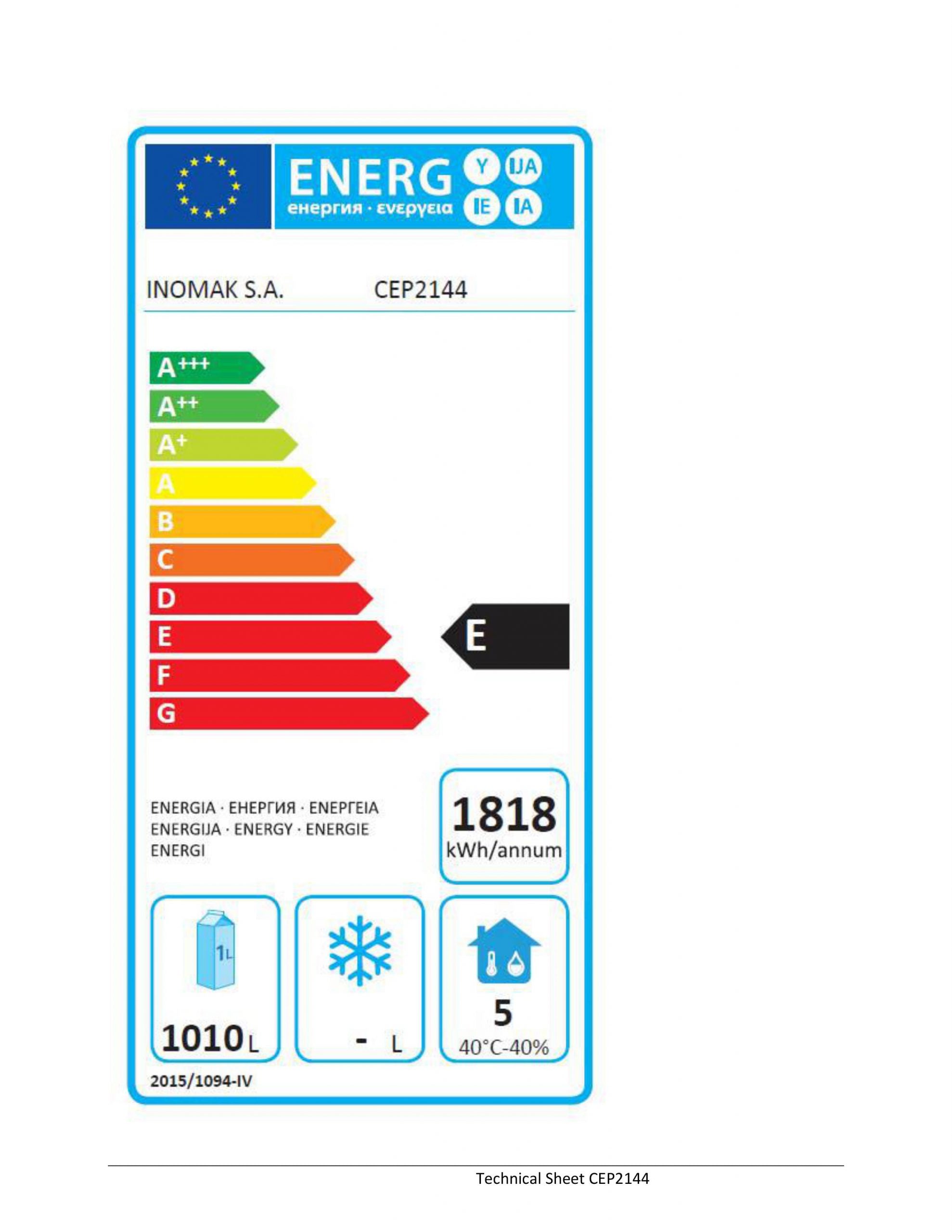 Inomak dobbelt køleskab - ikaline -
