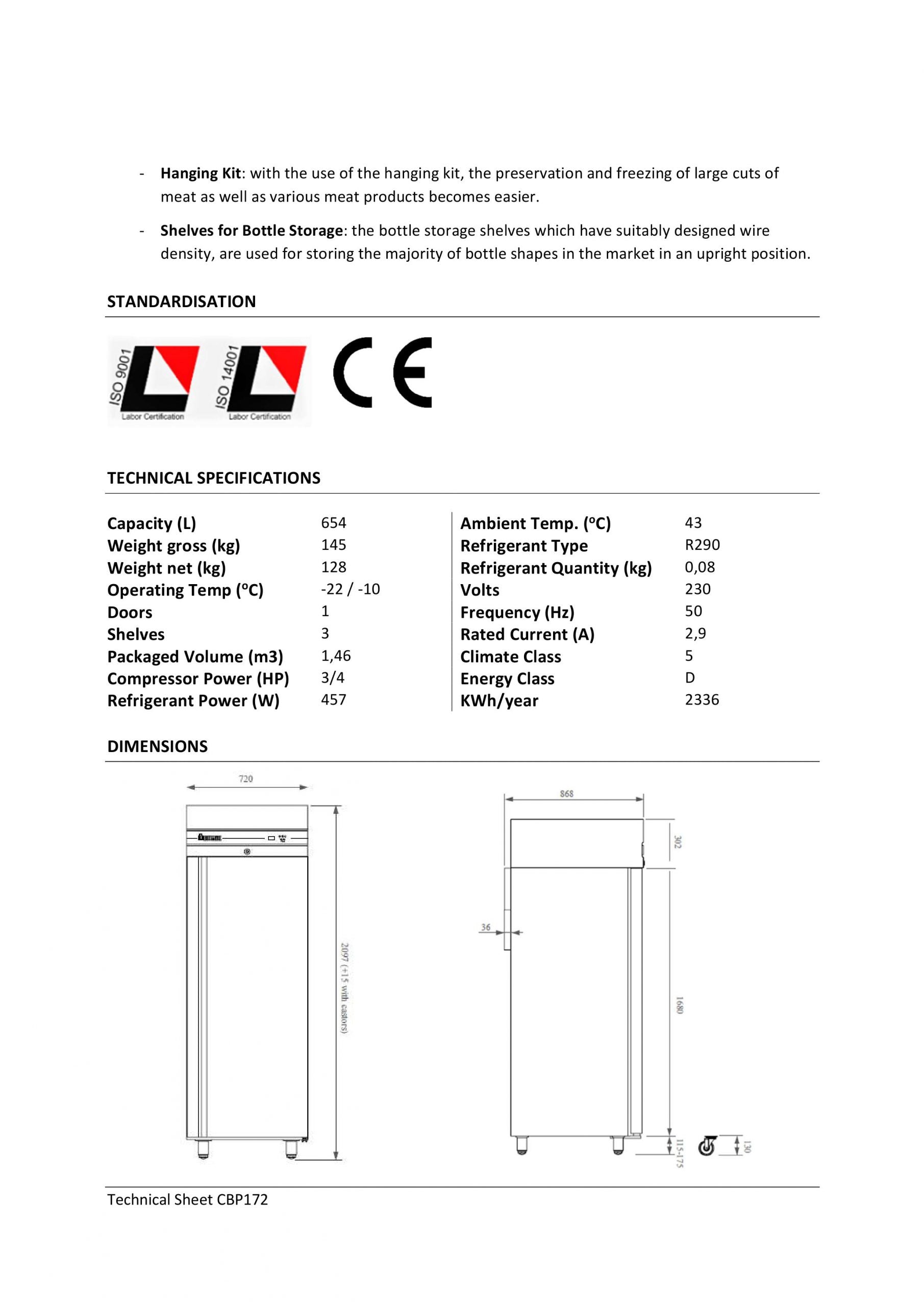 Inomak Frostskab - ikaline -  