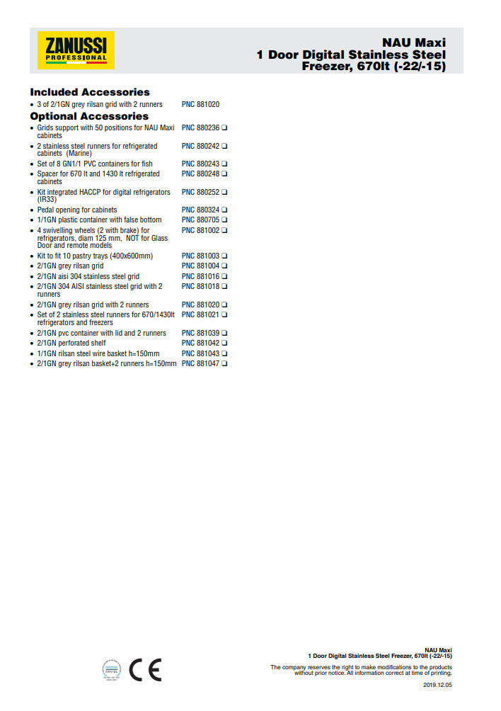 Zanussi Frostskab NAU Maxi - ikaline -  