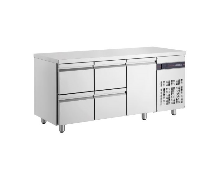 Inomak kølebord m/ 1 låge + 4 skuffer - ikaline -  